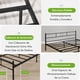 thumbnail image 4 of Cama Matrimonial FurnitureR Queen de Metal Negro con Soporte Reforzado 211x153 cm, 4 of 8