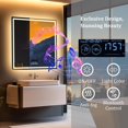 Front Lighted Backlit Bluetooth Mirror 32 Inch Square Dimmable 3