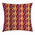 thumbnail image 1 of Abstract Throw Pillow Cushion Cover, East Asian Style Colorful Design with Multiple Dotted Wavy Stripes and Circles, Decorative Square Accent Pillow Case, 18 X 18 Inches, Multicolor, by Ambesonne, 1 of 2