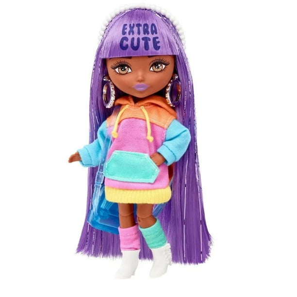 Muñeca Barbie Extra Mini Cabello Morado