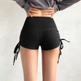 thumbnail image 4 of Besolor Women's Plus Size Yoga Shorts High Waisted Stretch Drawstring Butt Lifting Booty Workout Biker Shorts, 4 of 7