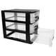 thumbnail image 4 of Armario portátil de almacenamiento multifuncional tipo cajón de plástico de tres capas (negro y transparente), 4 of 8