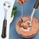 thumbnail image 1 of Cuchara de prensa para hacer albóndigas de acero inoxidable 304 | Exprimidor de Carne de Mano para Cocina, Herramienta para Freír Bolas de Pescado | Fácil liberación, antiadherente, diseño de fuga, 1 of 8
