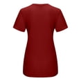 thumbnail image 5 of Womens T Shirts Fashion Women's Summer V Neck Leisure Short Sleeve Solid Tops clothes under $10.00, 5 of 5