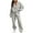 Gray, variant on FAIWAD Womens 2 Piece Outfits Sweatsuit Oversized Zip Up Sweatshirt and Cinch Bottom Sweatpants Tracksuit