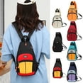thumbnail image 4 of Convertible Sling Bag for Women Men Fashion Casual Color Block Crossbody Shoulder Chest Backpack Daypack, 4 of 5