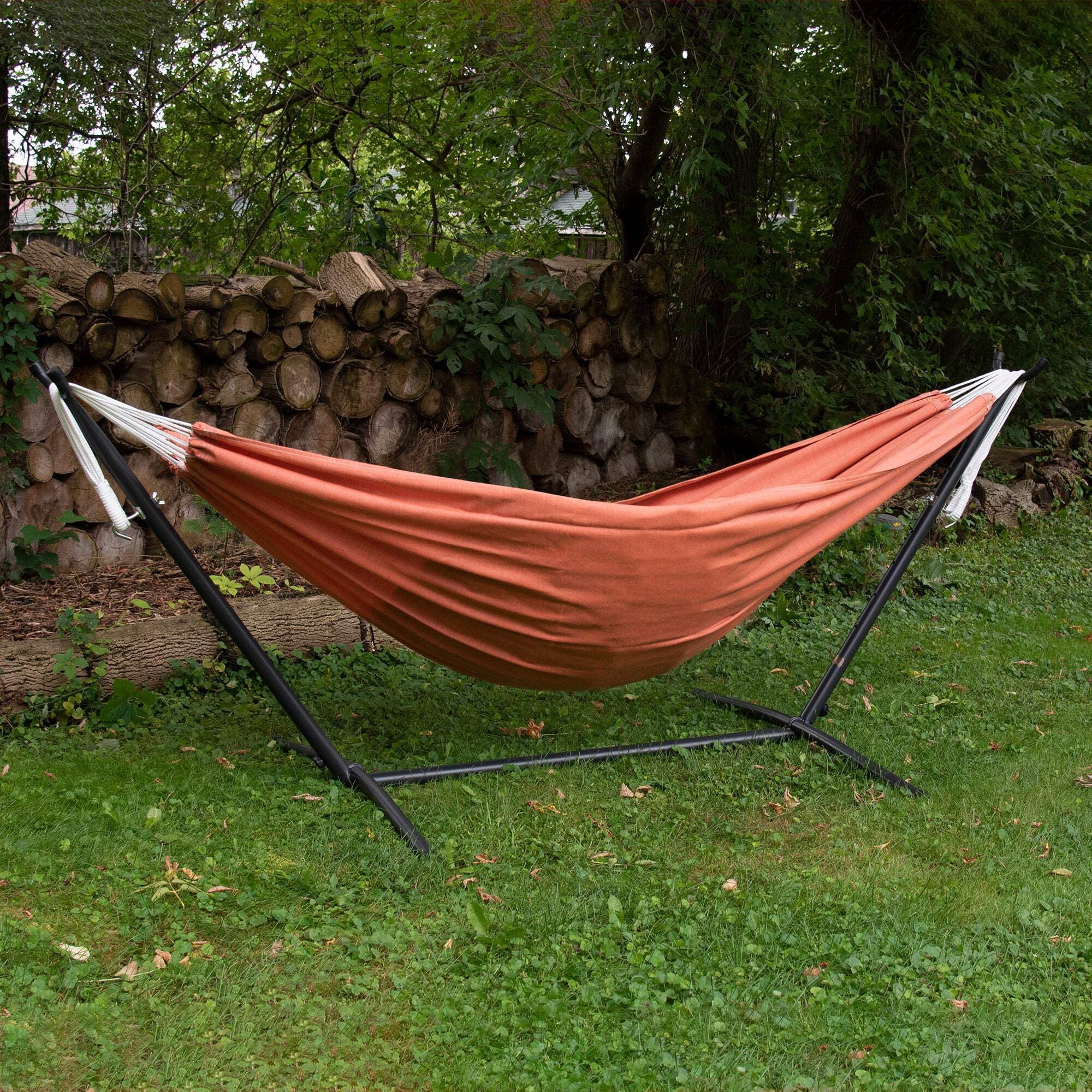 Vivere Brazilian Double Sunbrella® Hammock - Coral