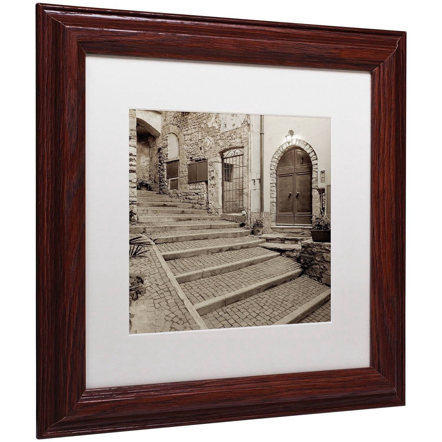 Trademark Fine Art "Lombardy I" Canvas Art by Alan Blaustein, White Matte, Wood Frame