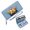 Blue, variant on GEEAD Zipper Card Bag with ID Window Credit Card Holder for Women Vibrant Colors Beer Soccer Daily Commute Essential Eyecatching Accessory