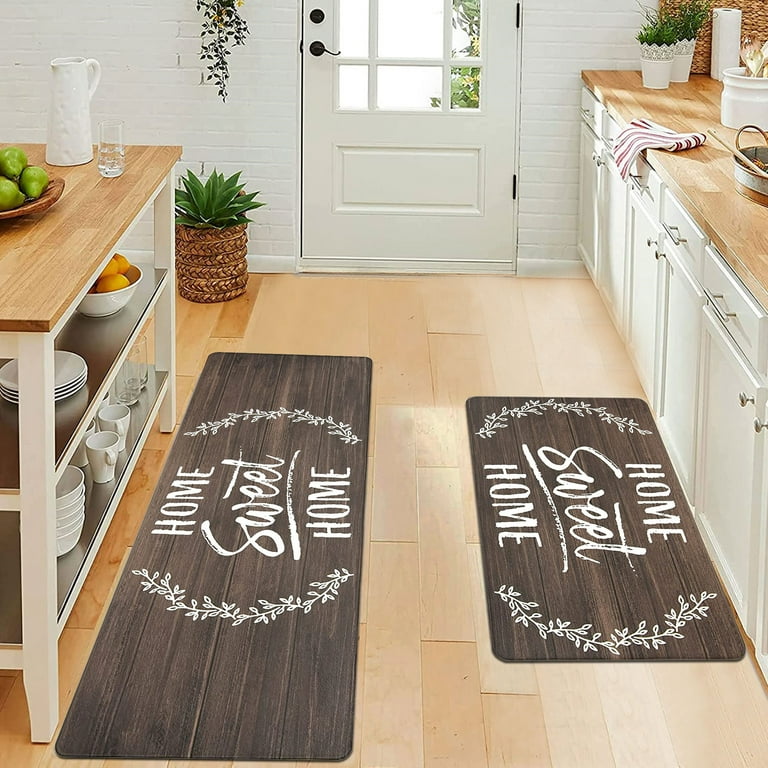 Pauwer Kitchen Rugs Set of 2 Cushioned Kitchen Mat Anti Fatigue