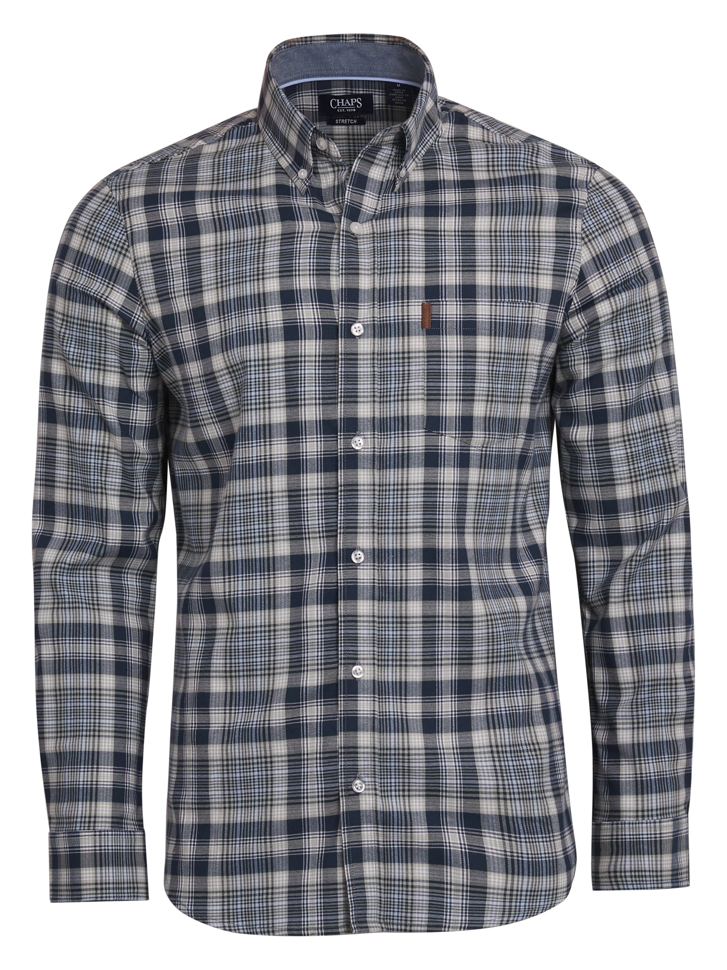 Chaps Men's & Big Men's Untucked Long Sleeve Button-Down Shirt, Sizes S-2XL