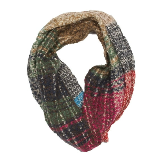 Figure 8 Multi Loop Scarf - Blue/Red/Teal