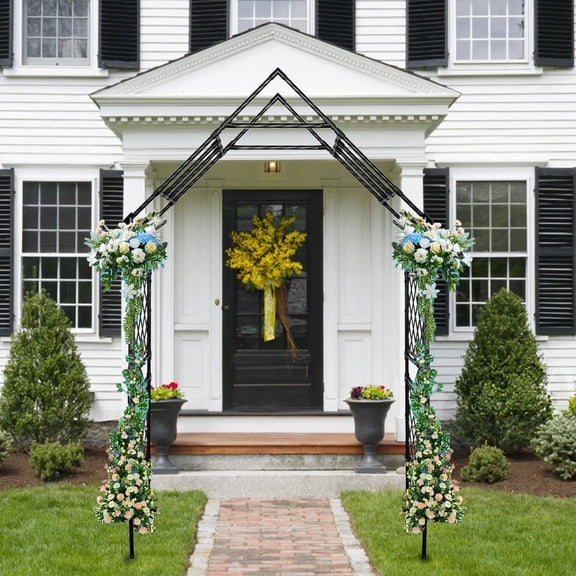 Ataucjin 7.87x3.93Ft Garden Arch Trellis,Metal Decorative Arbor for Climbing Plants, Outdoor Wedding Arch, Weather-Resistant Lawn, Patio Archway for Backyard, Yard, Garden Decor