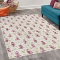 thumbnail image 2 of Owl Decorative Rug, Cartoon Style Illustration of Birds on the Branches Mysterious Woods Print, Quality Carpet for Bedroom Dorm and Living Room, 6 Sizes, Dark Magenta, by Ambesonne, 2 of 4