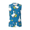 thumbnail image 6 of Lsque Cartoon Goose Print Men's Cotton Blend Sleeveless Muscle Shirts (S-3XL)- Moisture Wicking, Odor Protection, UPF 30+,XX-Large, 6 of 8