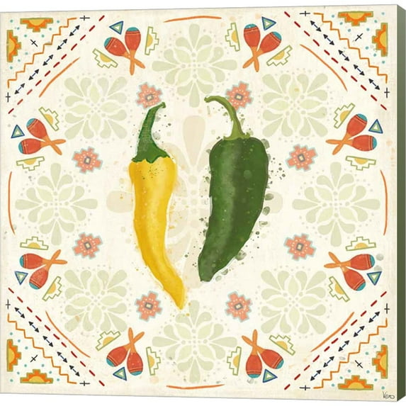 Great Art Now Tex Mex Fiesta III by Veronique Charron, Canvas Wall Art, 24W x 24H