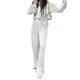 thumbnail image 1 of VISgogo Traje de Pijama de Dos Piezas para Mujer, Tops de Manga Larga con Botones y Cuello Vuelto de Color Sólido + Pantalones Largos con Cintura Elástica VISgogo moda, 1 of 9