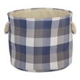 thumbnail image 3 of DII Buffalo Check Storage Bin with Handles, Large Round, 16x16x15", Tri Color French Blue, 3 of 3