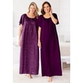 thumbnail image 4 of Only Necessities Plus Size 2-Pack Long Silky Gown, 4 of 6