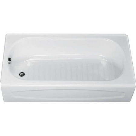 american standard 5' white salem left hand drain recessed bathtub