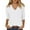 White, variant on Bibifish T-Shirts For Women Cozy Fall Winter Soft 3/4 Sleeve V Neck With Bottons Tops Basic Casual Workout Tee Shirts Outfits