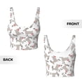 thumbnail image 6 of Sports Bras for Women Workout Tank Tops, cartoon goats cute Running Vest with Removable Cups, 6 of 7