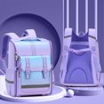 thumbnail image 3 of Fgnfyis Backpack for Kids Lightweight Ergonomic British Style High Capacity Back Padding Daypack Suitable Primary Students School Backpack Purple, 3 of 3