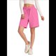 thumbnail image 1 of Pantalones Cortos Holgados con Bolsillos para Mujer, Hasta la Rodilla, para Yoga, Caminar, Hacer Ejercicio, Informales Rosa XL, 1 of 7