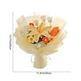 thumbnail image 3 of AYktou Crochet Flower Bouquet, Handmade Knitted Bouquet Crochet Artificial Flowers - Lily Chrysanthemum Convallaria Bouquet for Valentine's Day Birthday Wedding Home Decor Gifts for Mom, 3 of 6