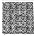 thumbnail image 2 of Vintage Tribal Shower Curtain, Monochrome Abstract Art Various Motifs in Squares with Retro Influences, Fabric Bathroom Set with Hooks, 69W X 84L Inches Extra Long, Black and White, by Ambesonne, 2 of 2