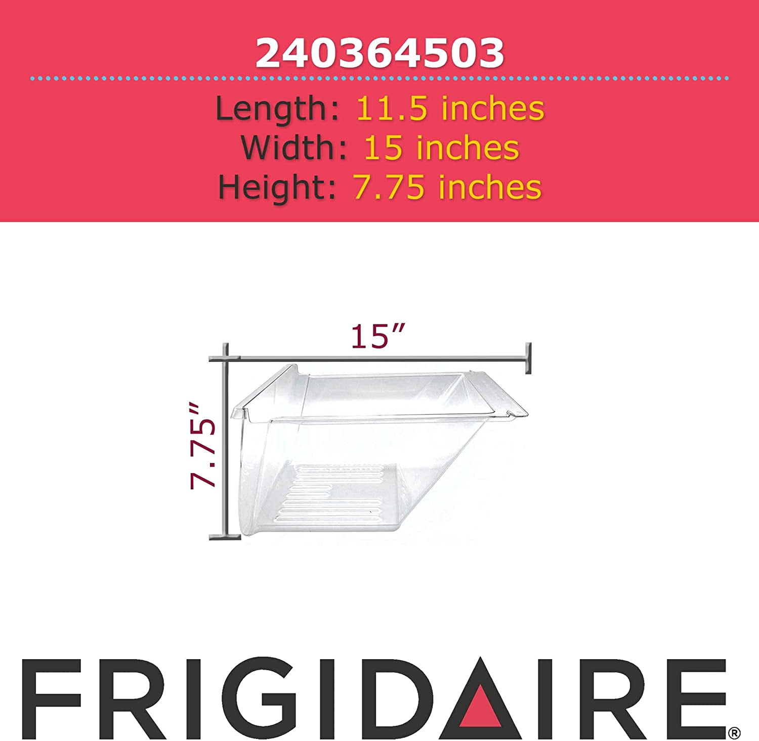 Frigidaire Pan Part # WCI-240364503