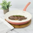 thumbnail image 6 of Martha Stewart Everyday Rexford 9.5 Inch Ceramic Nonstick Aluminum Frying Pan in Coral, 6 of 6