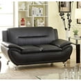 thumbnail image 7 of Home Square 3-Pcs Modern Faux Leather Living Room Furniture Set, Black, 7 of 7