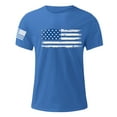 thumbnail image 4 of UVEASISHA July 4th Tshirts for Men Short Sleeve Stars and Stripes Graphic Tee Independence Day Patriotic T-Shirts Festival Gift Blue L, 4 of 5
