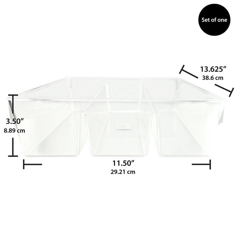 Mainstays 3-Pack Clear Plastic Drawer Organizer photo 2