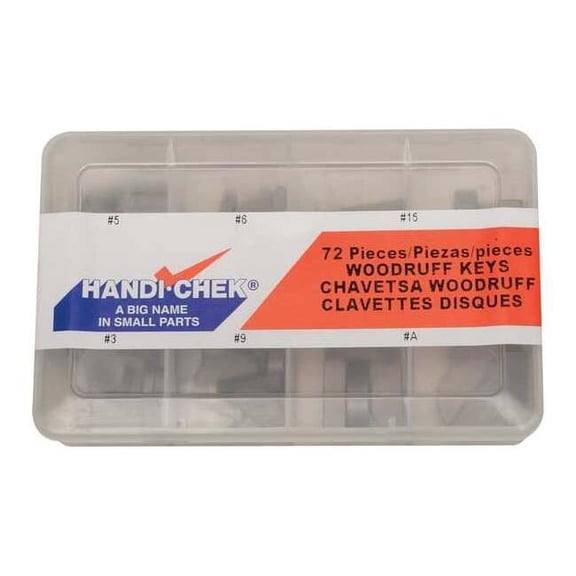 Itw Bee Leitzke Woodruff Key Assortment, Carbon Steel, Plain WWG-DISP-WKC072