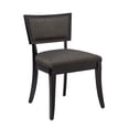 thumbnail image 3 of Side Dining Chair, Set of 2, Grey Gray, Fabric, Kitchen Cafe Bistro Hospitality Restaurant, Modern Contemporary HB33424, 3 of 8