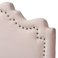 thumbnail image 3 of Bowery Hill Contemporary Velvet Twin Headboard in Light Pink, 3 of 6