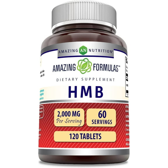 Amazing Formulas HMB (Beta-Hydroxy Beta-Methylbutyrate) 2000mg per Serving 120 Tablets