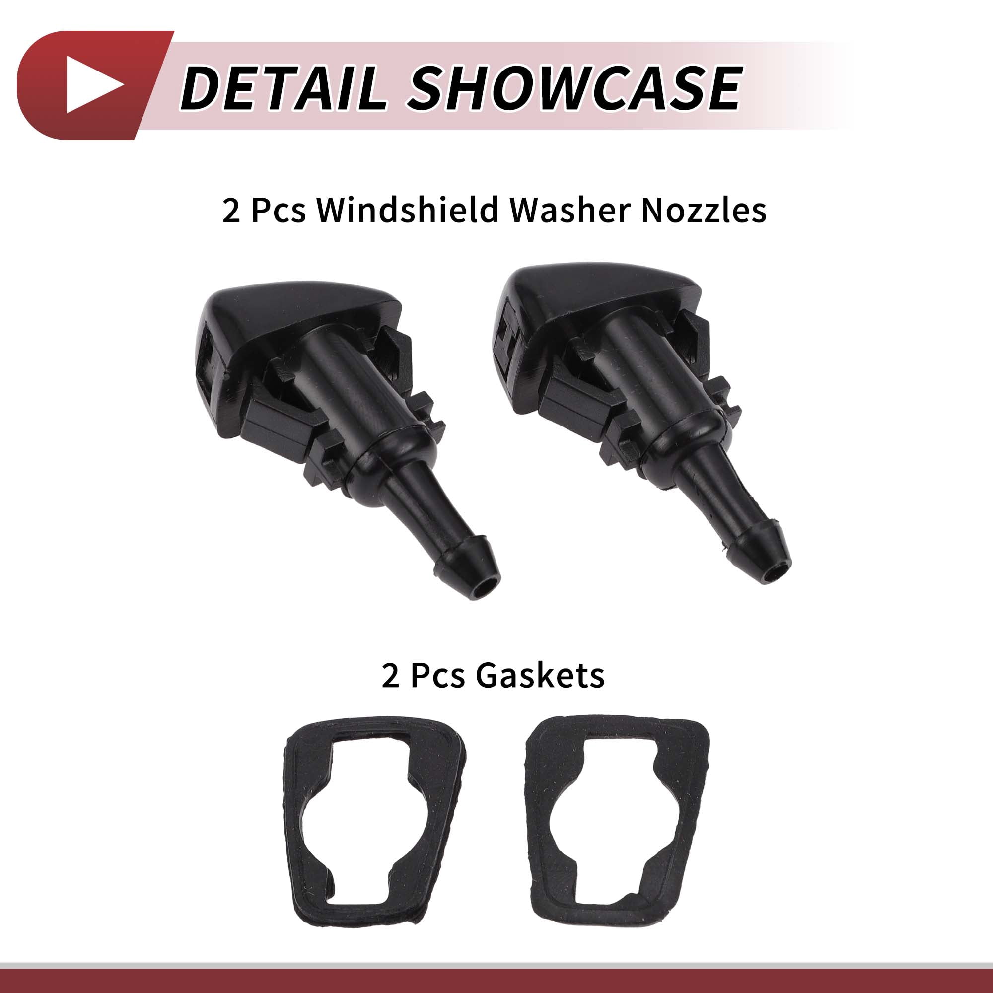 Unique Bargains 2pcs Windshield Washer Nozzle for Chevrolet Silverado 1500 Suburban