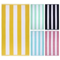 Ozdilek Cabana Beach Towel  40*72 - 500 GSM Turkish Cotton, 100% Cotton, Luxury, Quick Dry, Extra Large, Soft Absorbent, Fade-Resistant, Poolside, Oversized, Summer Towel (Sunshine Glow)