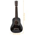 thumbnail image 2 of Guitarra acústica Toddmomy Kids de madera clásica de 21 pulgadas, color negro, 2 of 9
