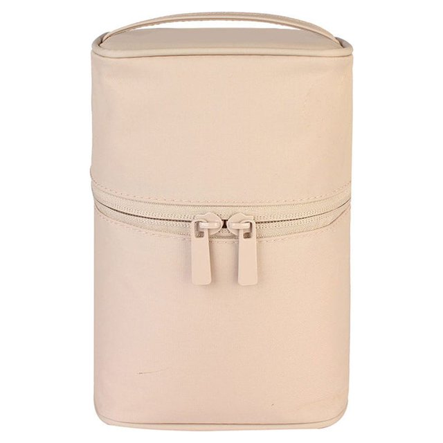 Injueey Bolsa de almacenamiento Ins Bolsas portátiles redondas Sólido de gran capacidad Paquete plegable con cremallera de dientes de cara Almacenamiento y organización del hogar Rosado
