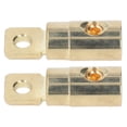 thumbnail image 2 of Battery Lugs, Welding Free High Accuracy Gold Plated Connector Screw Ring Terminal Brass Tight Wire Fit  For Audio Modification 0GA For 0-2GA, 2 of 8