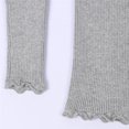 thumbnail image 3 of Honeeladyy Winter Toddler Kids Baby Knit Ruffles Turtleneck Sweater Soft Solid Sweater Crochet Gray Discount, 3 of 6