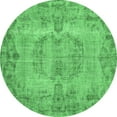 thumbnail image 1 of Ahgly Company Indoor Round Persian Emerald Green Traditional Area Rugs, 7' Round, 1 of 4