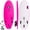 Pink, variant on 4-4 4ft 4in Bodyboard - Soft Top Short Foam Surfboard for Beginners and Kids - Includes Leash and Fins