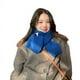 thumbnail image 1 of Bufanda de punto versátil de color sólido, bufanda cálida de moda para estudiantes (azul tesoro), 1 of 5