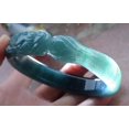 thumbnail image 4 of Certified Icy Green Burma Natural A JADE Jadeite Dragon Bangle Bracelet 59 mm 649938 TN, 4 of 12