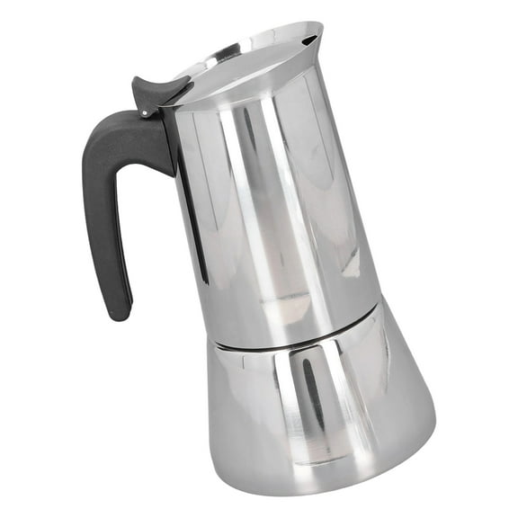 Compact Stovetop Coffee Maker 2/4 Cups with Ergonomic Designs for Electric Induction Cooktops Portable and Sturdy